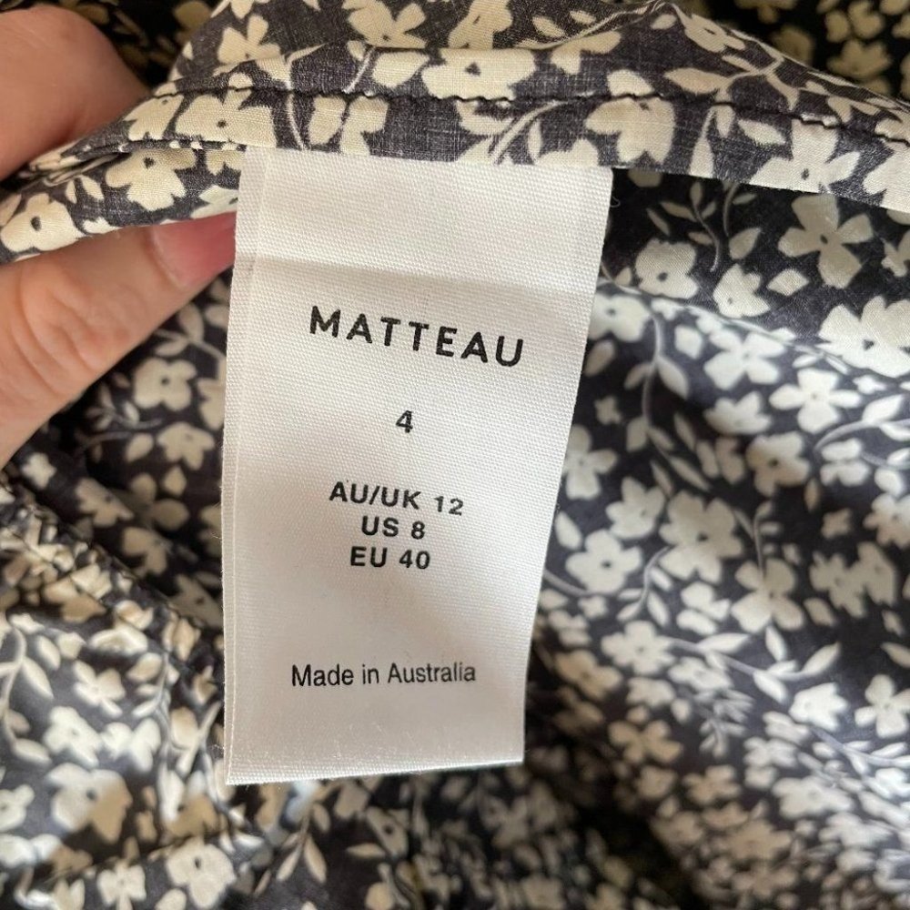 Matteau Tiered Empire Tiered Maxi Dress Golden  Primrose Ditsy Floral Size 8 - Picture 15 of 16